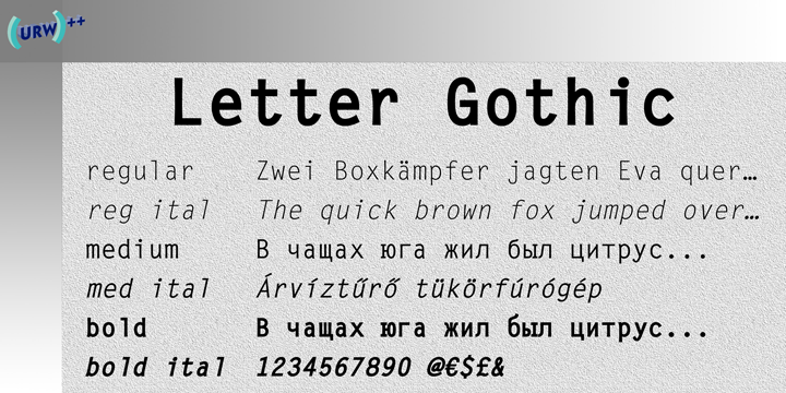 letter gothic bold font